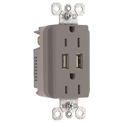 TradeMaster 2-Port USB Charger & Tamper-Resistant Duplex Receptacle