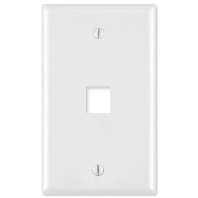 On-Q/Legrand Keystone Wallplate, 1-Gang, 2-Port, 25 Pack, White