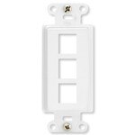On-Q/Legrand Keystone Decorator Strap, 3-Port