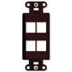 On-Q/Legrand Keystone Decorator Strap, 4-Port