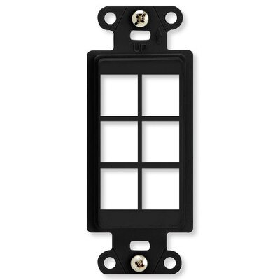 On-Q/Legrand Keystone Decorator Strap, 6-Port
