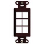 On-Q/Legrand Keystone Decorator Strap, 6-Port