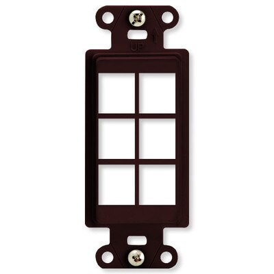 On-Q/Legrand Keystone Decorator Strap, 6-Port