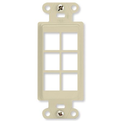 On-Q/Legrand Keystone Decorator Strap, 6-Port