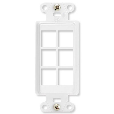 On-Q/Legrand Keystone Decorator Strap, 6-Port