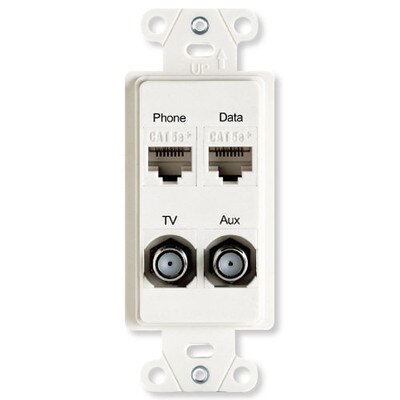 On-Q/Legrand Pre-Configured Strap (Phone, Data, TV & Aux)