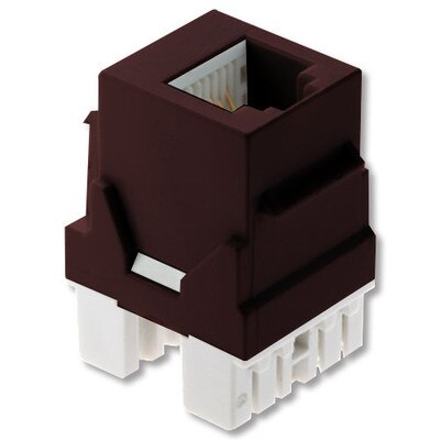 On-Q/Legrand Cat3 Keystone Snap-In Connector, Brown