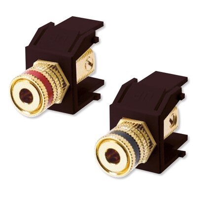 ICC IC107PMGBK Black Speaker Binding Post Keystone Jack Pair