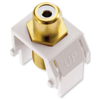 On-Q/Legrand RCA to F Keystone Snap-In Connector, White Insert