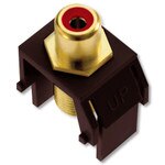 On-Q/Legrand RCA to F Keystone Snap-In Connector, Red Insert