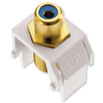 On-Q/Legrand RCA to F Keystone Snap-In Connector, Blue Insert