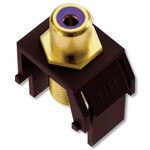 On-Q/Legrand RCA to F Keystone Snap-In Connector, Purple Insert