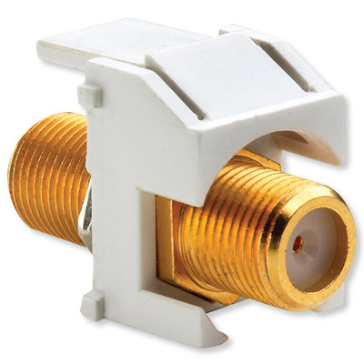 On-Q/Legrand Recessed F Keystone Snap-In Connector