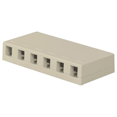 On-Q/Legrand Keystone Surface-Mount Box, 6-Port