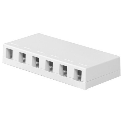 On-Q/Legrand Keystone Surface-Mount Box, 6-Port