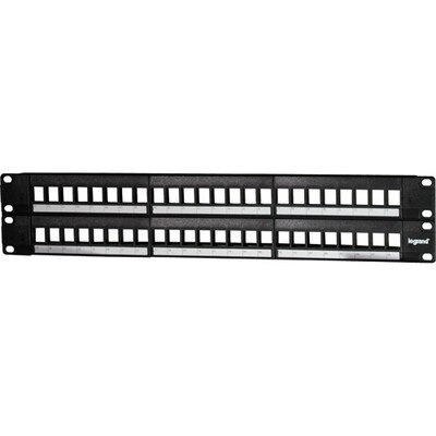 On-Q/Legrand 48-Port Keystone Rack-Mount Patch Panel
