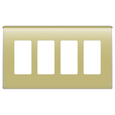 On-Q/Legrand Studio Design Wallplate, 4-Gang