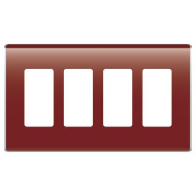 On-Q/Legrand Studio Design Wallplate, 4-Gang