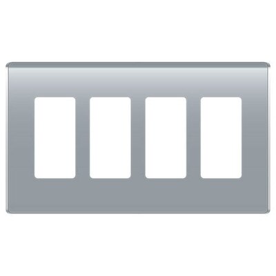 On-Q/Legrand Studio Design Wallplate, 4-Gang