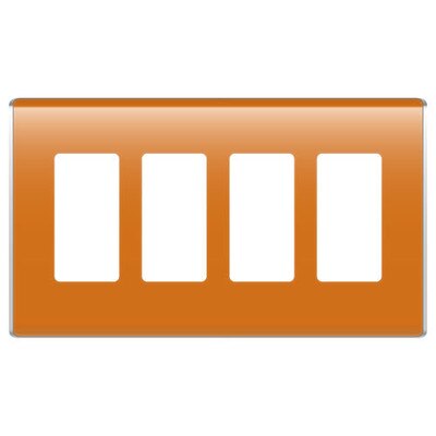 On-Q/Legrand Studio Design Wallplate, 4-Gang