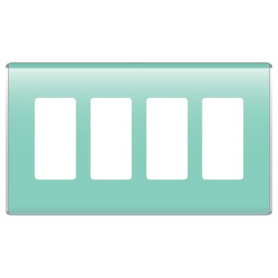 On-Q/Legrand Studio Design Wallplate, 4-Gang