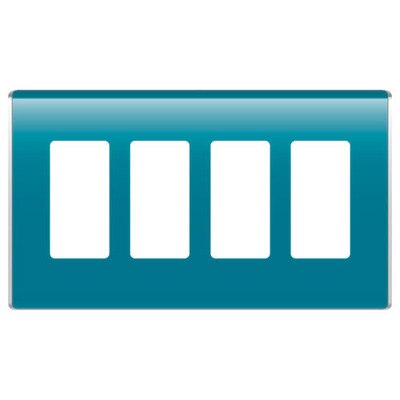 On-Q/Legrand Studio Design Wallplate, 4-Gang
