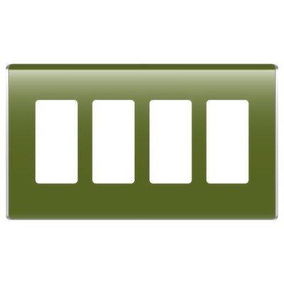 On-Q/Legrand Studio Design Wallplate, 4-Gang