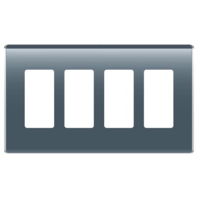 On-Q/Legrand Studio Design Wallplate, 4-Gang