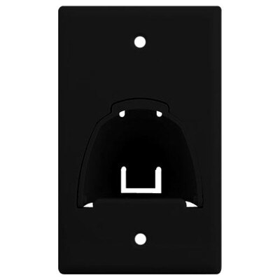 On-Q/Legrand Hinged Bullnose Cable Access Wallplate, 1-Gang