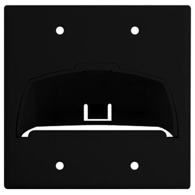 On-Q/Legrand Hinged Bullnose Cable Access Wallplate, 2-Gang