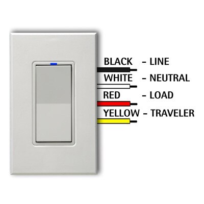 PCS HAI Relay Wall Switch, 15A, White