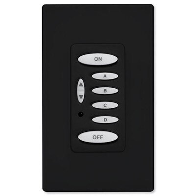 PCS PulseWorx UPB Wall Controller, 6 Button, Black