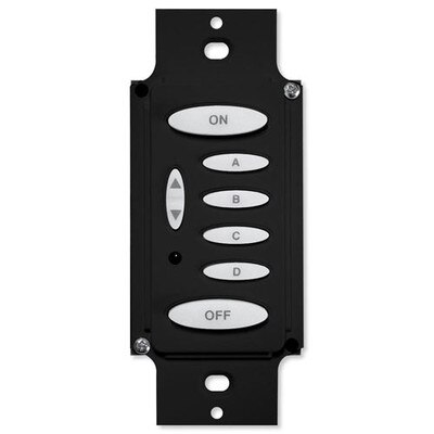 PCS PulseWorx UPB Wall Controller, 6 Button, Black