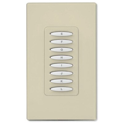 PCS PulseWorx UPB Wall Controller, 8 Button, Almond