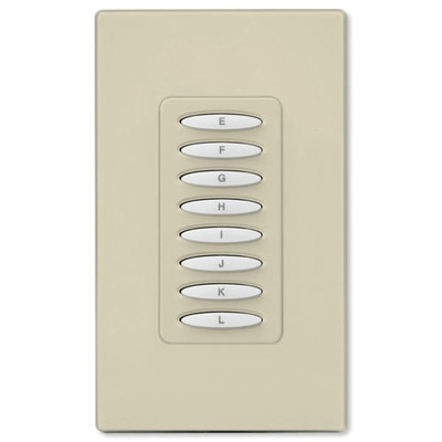 PCS PulseWorx UPB Wall Controller, 8 Button, Almond