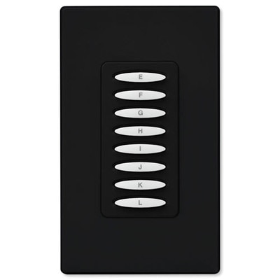 PCS PulseWorx UPB Wall Controller, 8 Button, Black