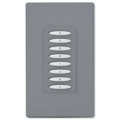 PCS PulseWorx UPB Wall Controller, 8 Button, Gray