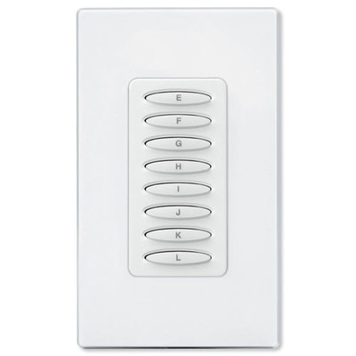 PCS PulseWorx UPB Wall Controller, 8 Button, White