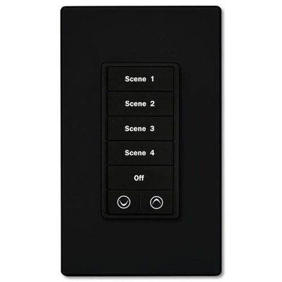 PCS PulseWorx UPB Wall Controller with Load Dimmer, 7 Button, Black