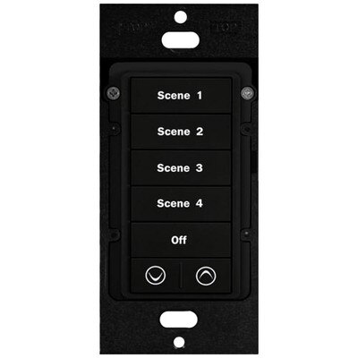 PCS PulseWorx UPB Wall Controller with Load Dimmer, 7 Button, Black