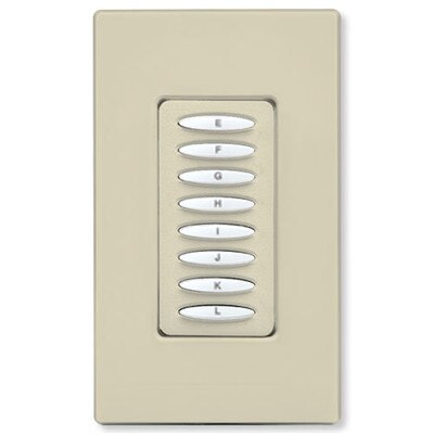 PCS PulseWorx UPB Dimmer Wall Switch, 8 Button, Almond