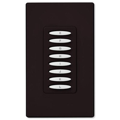 PCS PulseWorx UPB Dimmer Wall Switch, 8 Button, Brown