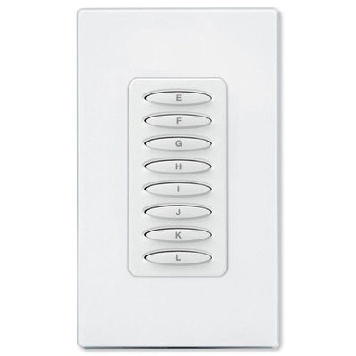 PCS PulseWorx UPB Dimmer Wall Switch, 8 Button, White