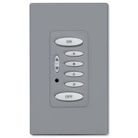 PCS PulseWorx UPB Wall Controller, Load Relay, 8A, 6 Button, Gray