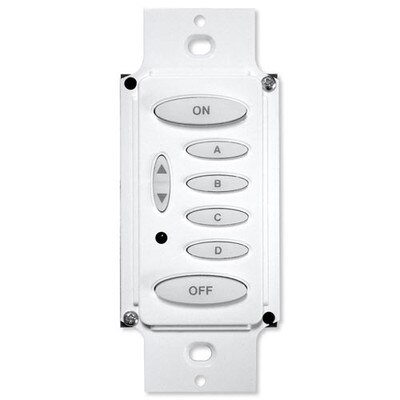 PCS PulseWorx UPB Wall Controller, Load Relay, 8A, 6 Button, White