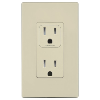 PCS SimpleWorx Split Duplex Wall Receptacle, Almond