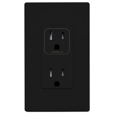 PCS SimpleWorx Split Duplex Wall Receptacle, Black