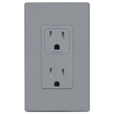 PCS SimpleWorx Split Duplex Wall Receptacle, Gray