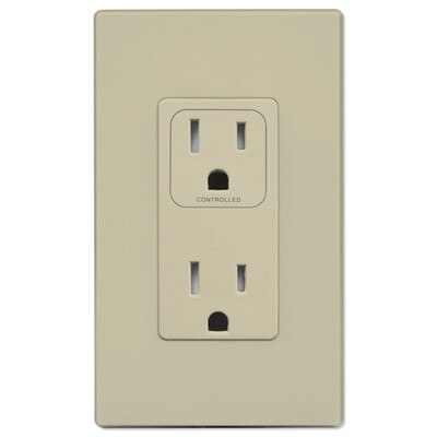 PCS SimpleWorx Split Duplex Wall Receptacle, Ivory