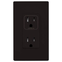 PCS PulseWorx UPB Split Duplex Wall Receptacle, Brown